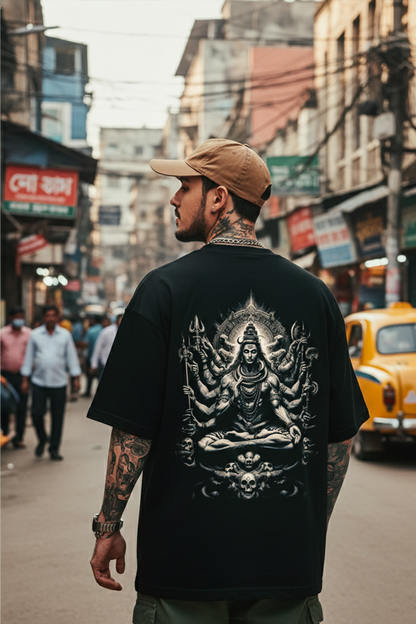 Shiva Trishul -  Oversized Drop-Shoulder | 240 GSM Heavy Gauge Terry Cotton | Premium Biowash