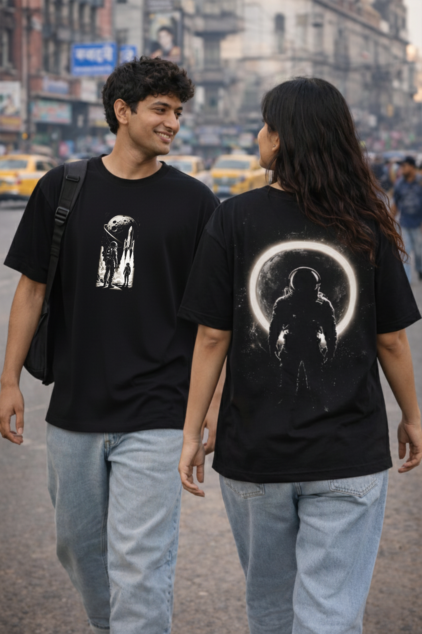 ECLIPSE ASTRONAUT – Oversized Drop-Shoulder | 240 GSM Heavy Gauge Terry Cotton | Premium Biowash