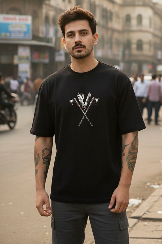 Viking Berserker - Oversized Drop-Shoulder | 240 GSM Heavy Gauge Terry Cotton | Premium Biowash