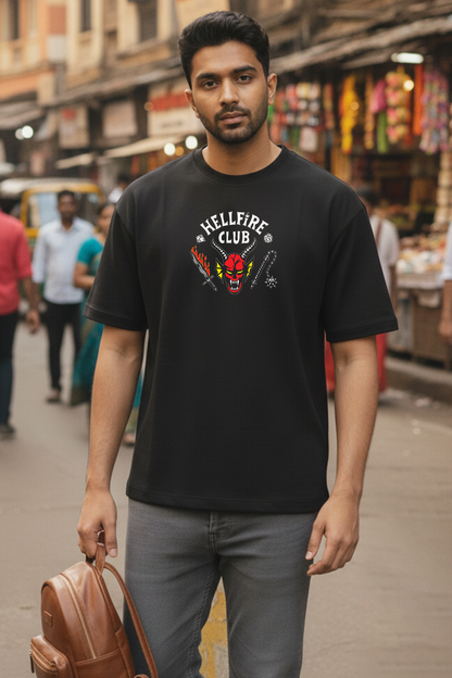 Hellfire Club - Oversized Drop-Shoulder | 240 GSM Heavy Gauge Terry Cotton | Premium Biowash