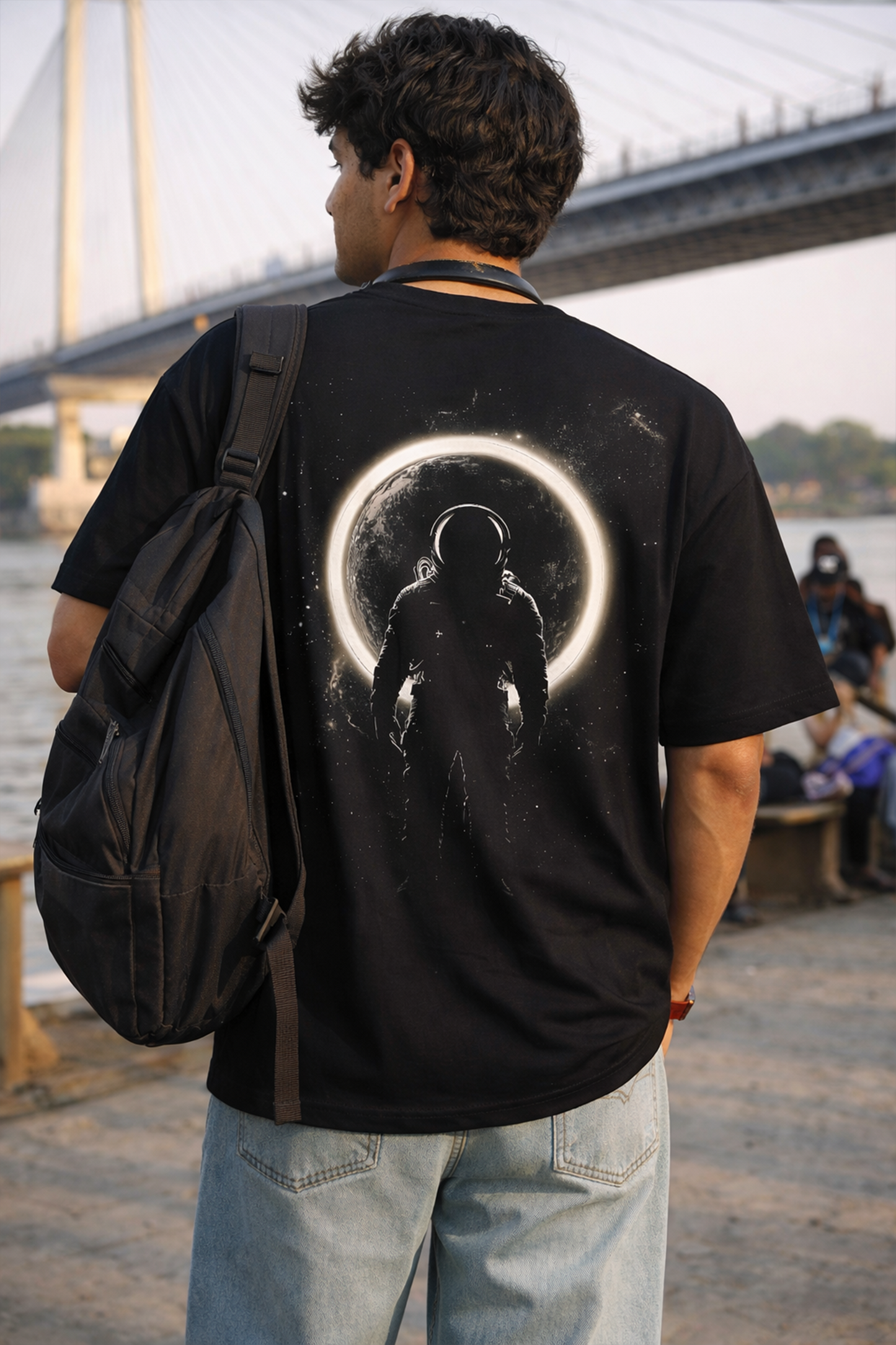 ECLIPSE ASTRONAUT – Oversized Drop-Shoulder | 240 GSM Heavy Gauge Terry Cotton | Premium Biowash