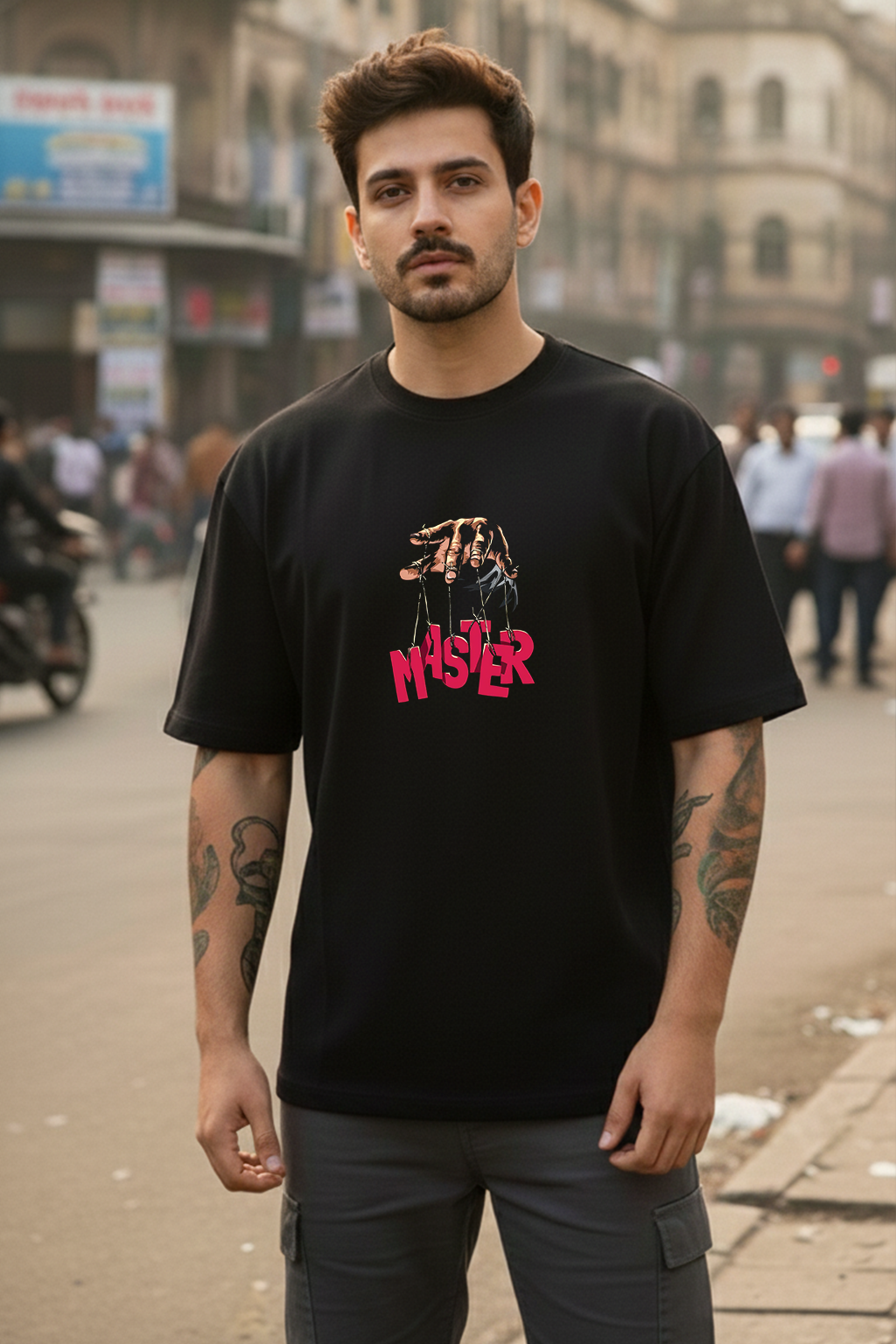 Master of Strings -  Oversized Drop-Shoulder | 240 GSM Heavy Gauge Terry Cotton | Premium Biowash