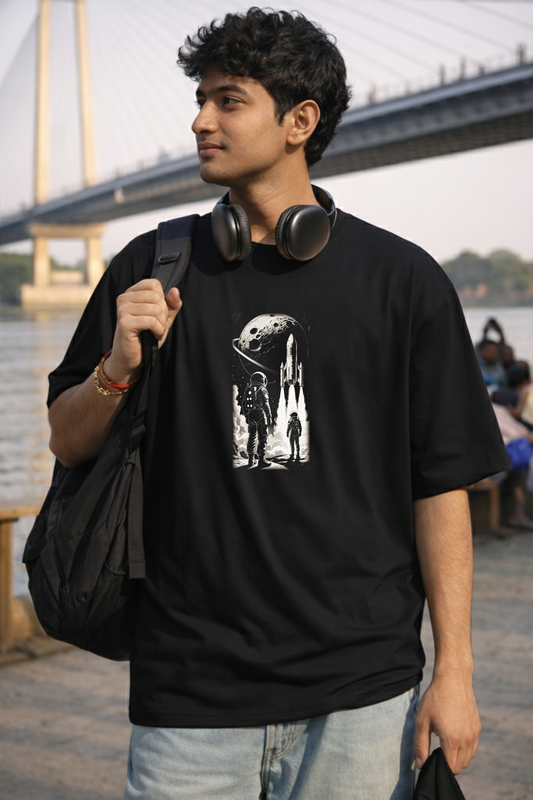 ECLIPSE ASTRONAUT – Oversized Drop-Shoulder | 240 GSM Heavy Gauge Terry Cotton | Premium Biowash