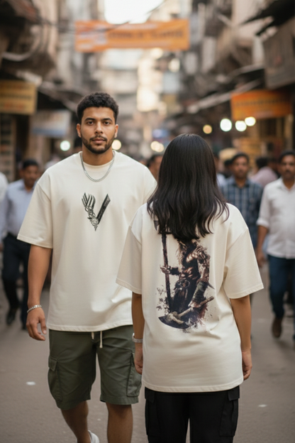Viking Warrior - Oversized Drop-Shoulder | 240 GSM Heavy Gauge Terry Cotton | Premium Biowash