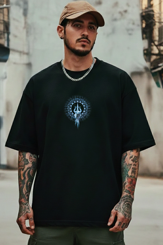 Shiva Trishul -  Oversized Drop-Shoulder | 240 GSM Heavy Gauge Terry Cotton | Premium Biowash