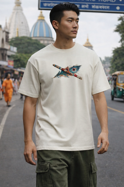 Radha Krishna Duality - Oversized Drop-Shoulder | 240 GSM Heavy Gauge Terry Cotton | Premium Biowash