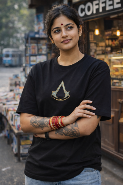 Stealth Emblem - Oversized Drop-Shoulder | 240 GSM Heavy Gauge Terry Cotton | Premium Biowash