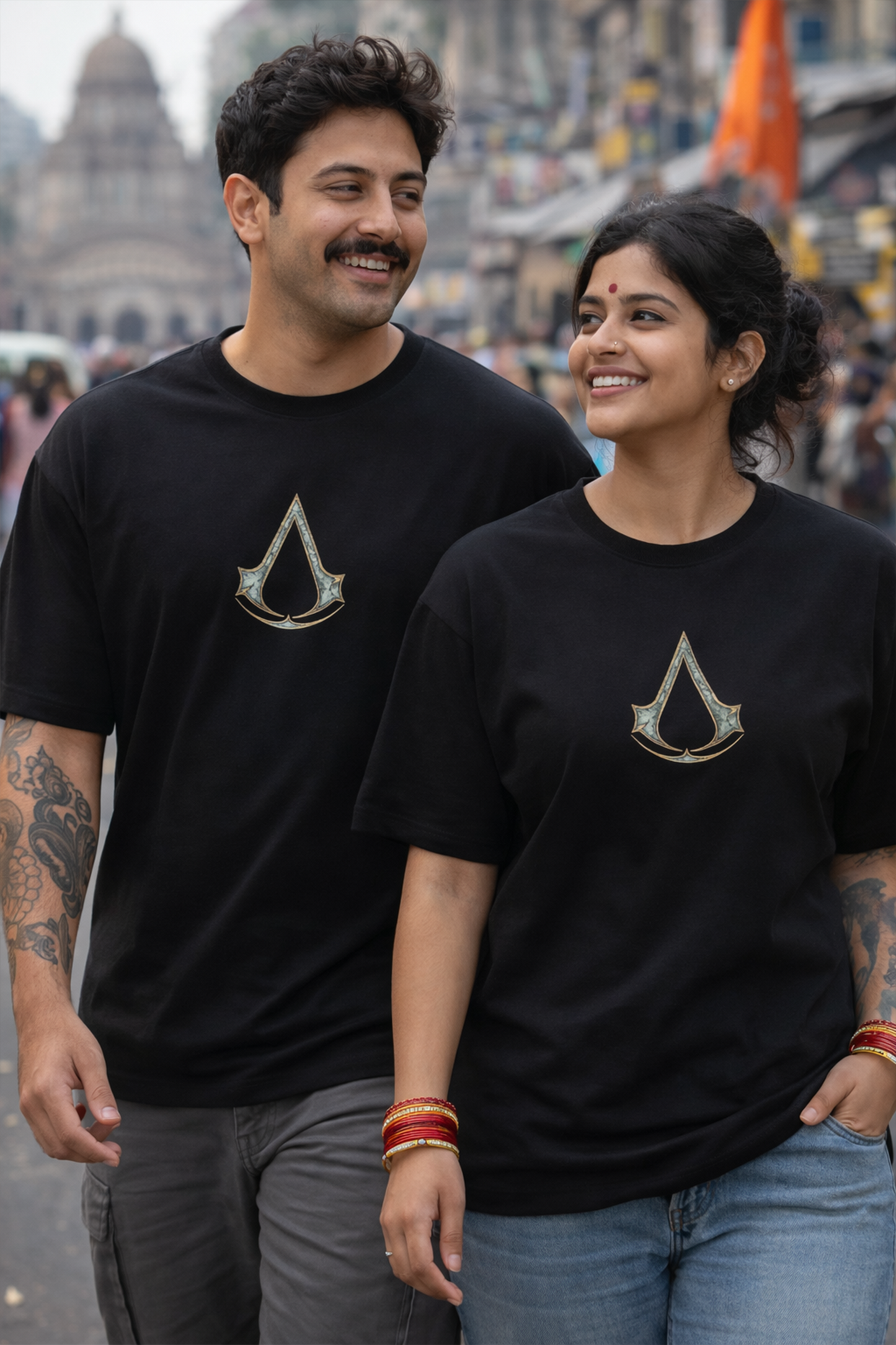 Stealth Emblem - Oversized Drop-Shoulder | 240 GSM Heavy Gauge Terry Cotton | Premium Biowash