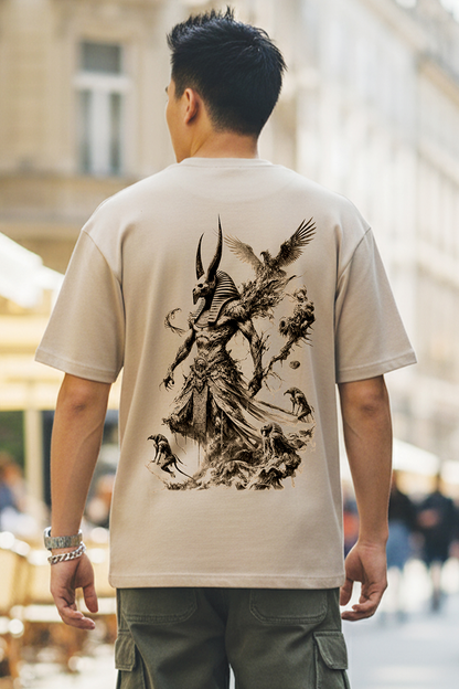 ANUBIS ASCENSION - Oversized Drop-Shoulder | 240 GSM Heavy Gauge Terry Cotton | Premium Biowash