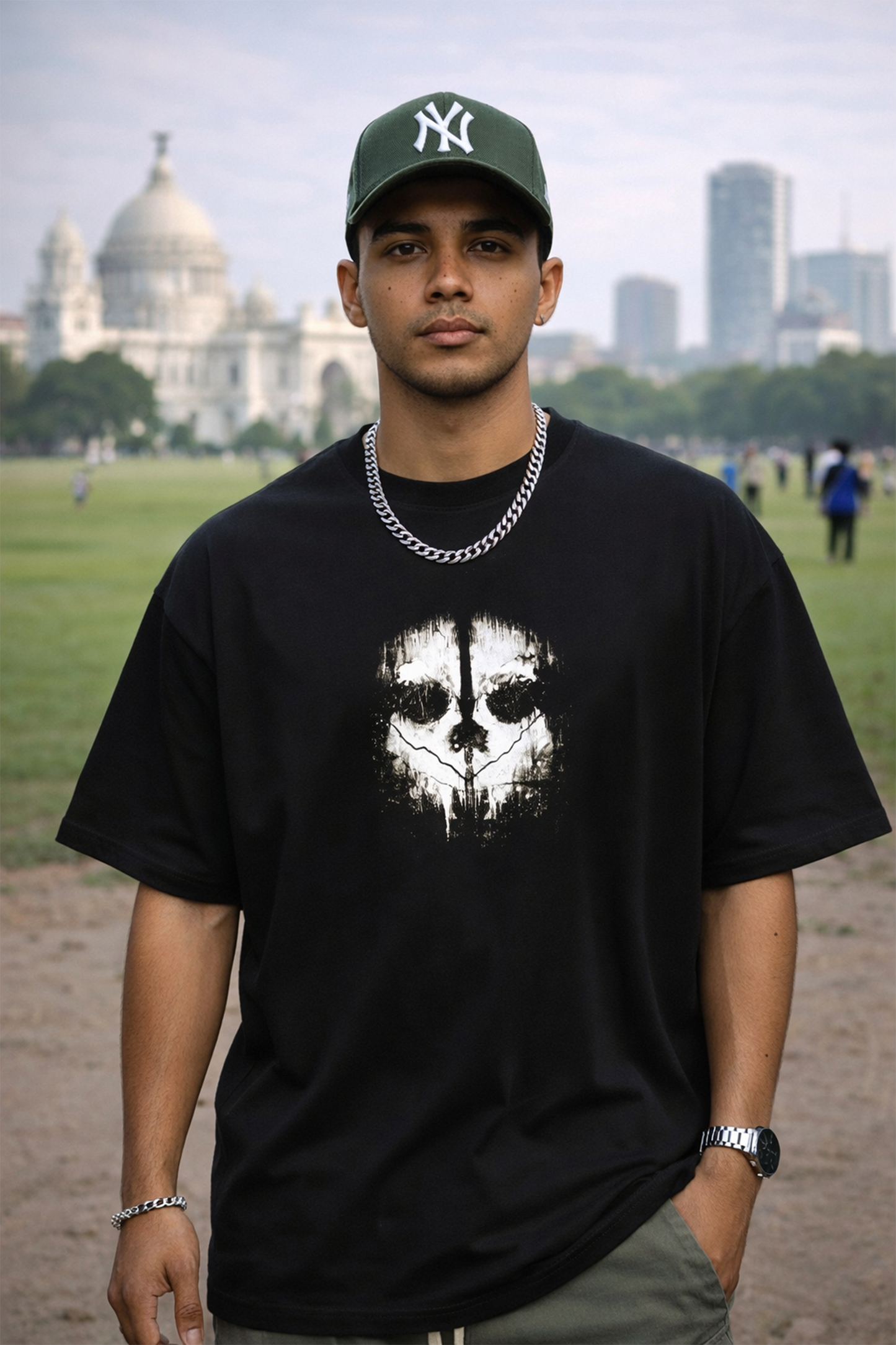 GHOST OPS – Oversized Drop-Shoulder | 240 GSM Heavy Gauge Terry Cotton | Premium Biowash