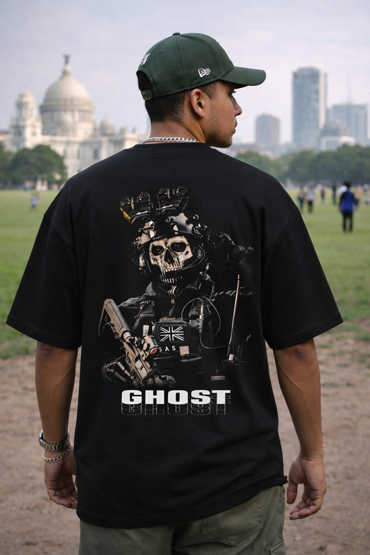 GHOST OPS – Oversized Drop-Shoulder | 240 GSM Heavy Gauge Terry Cotton | Premium Biowash