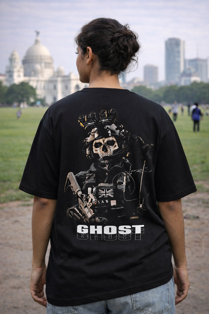 GHOST OPS – Oversized Drop-Shoulder | 240 GSM Heavy Gauge Terry Cotton | Premium Biowash