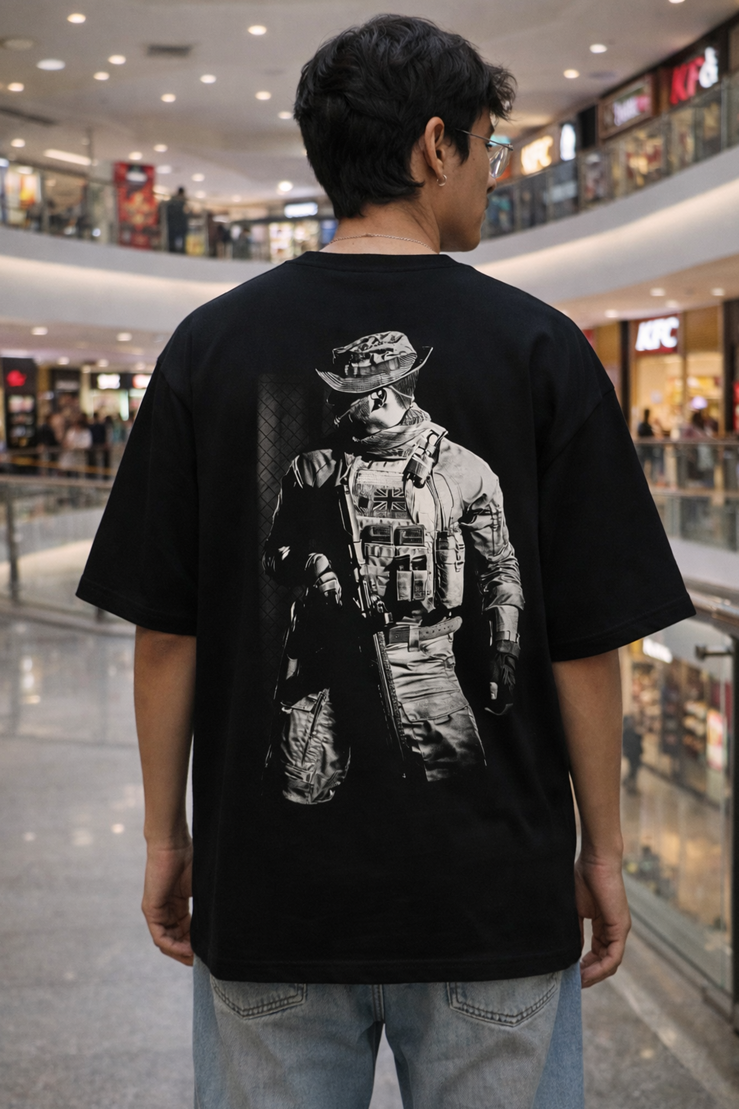 Tactical Ops - Oversized Drop-Shoulder | 240 GSM Heavy Gauge Terry Cotton | Premium Biowash